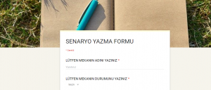 SENARYO YAZMA FORMU