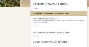 SENARYO YAZMA FORMU KARAKTER VE DİYALOG